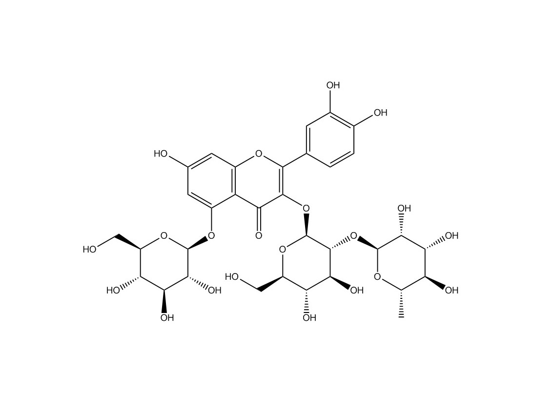 槲皮素-3-O-[α-L-鼠李糖-(1→2)-β-D-葡萄糖基]-5-O-β-D-葡萄糖苷|1309795-36-5