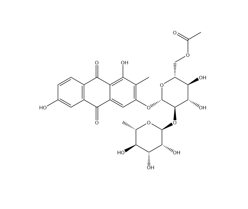 1,3,6-三羥基-2-甲基蒽醌-3-O-α-鼠李糖-（1→2）-β-D-（6’-O-乙?；?葡萄糖苷|87686-87-1